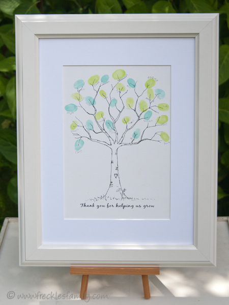 Teacher Thank you gift, teacher gift, teacher appreciation, tree thumbprint download